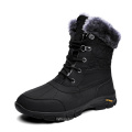 Size 38-47 Microfiber Leather Safety Hiking Boots For Men Fleece Trim Casual Shoes Warm Plush Comfortable Winter Men Snow Boots